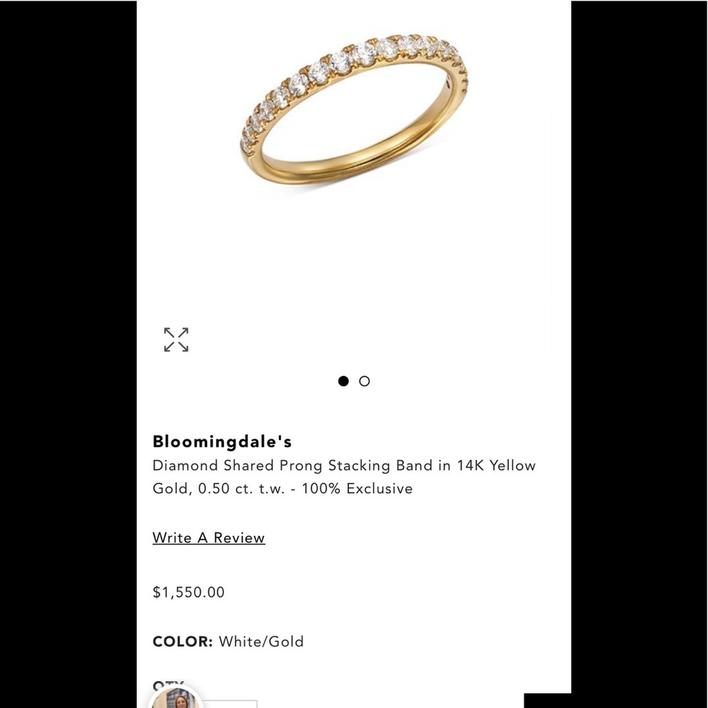 14k solid gold .5 carats diamonds band ring 5.5